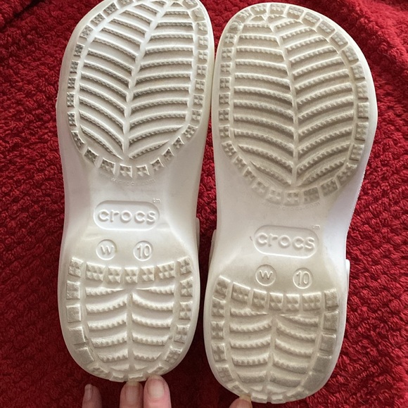 Crocs platform women’s size 10 white clogs “unisex” - Picture 7 of 13